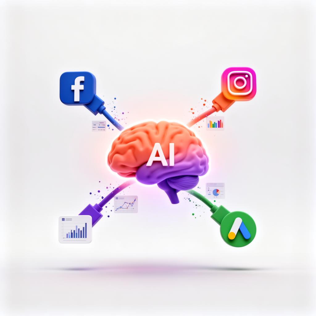 Connectory przesyłające dane z Facebook, Instagram i Google Ads do Mózgu Marki AI